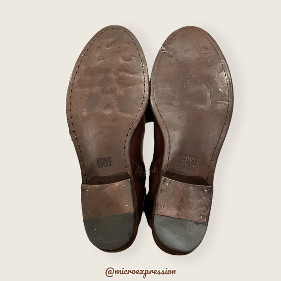 $429 Frye Carson Piping Cognac Brown Leather Tall Zip Up Fall/Winter/Spring Boot - Picture 15 of 16